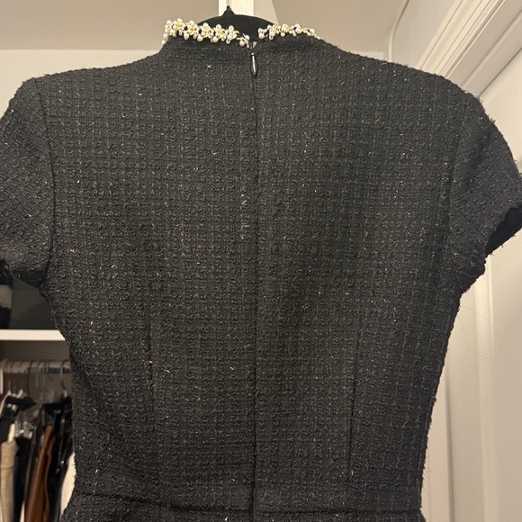 NADINE MERABI Black Tweed Dress with Pearl Details - Picture 9 of 9